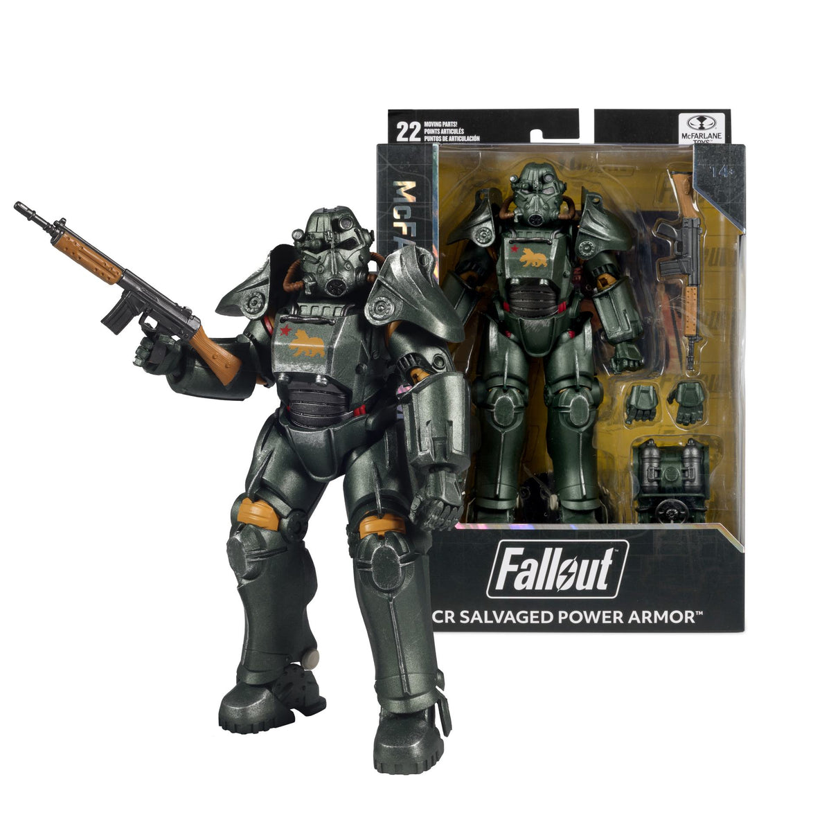 Mc FARLANE TOYS - Mcfarlane Gaming Ed 7inch Fallout Wv2 T-45 Armor Ncr Fallout New Vegas Action Figure
