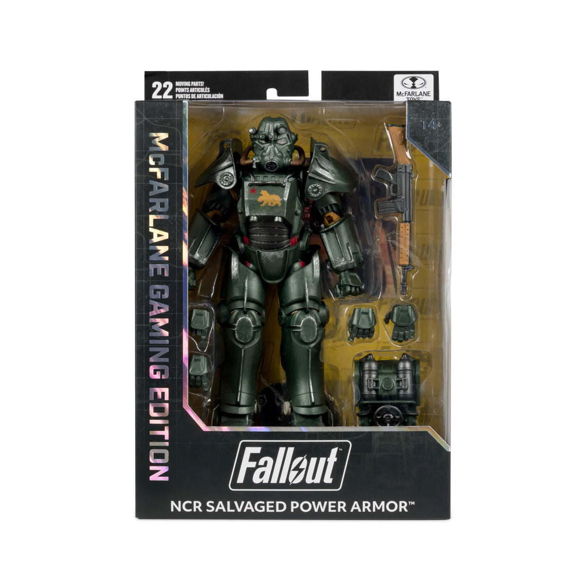 Mc FARLANE TOYS - Mcfarlane Gaming Ed 7inch Fallout Wv2 T-45 Armor Ncr Fallout New Vegas Action Figure