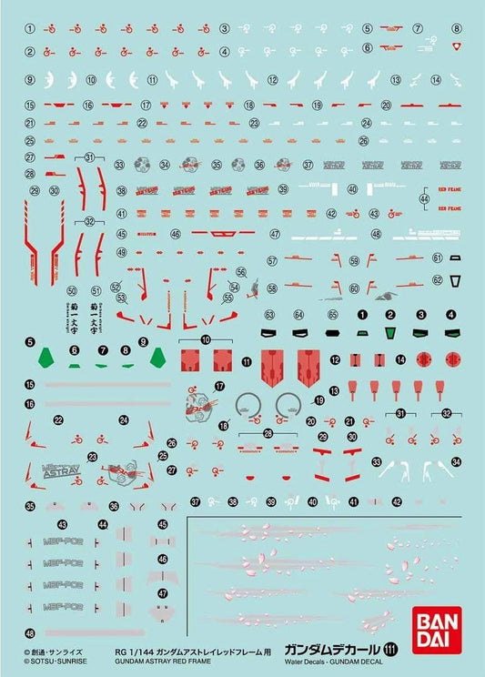 BANDAI - Gunpla - Decal - 1/144 RG Gundam Astray Red Frame 111