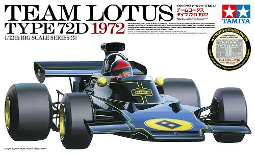 TAMIYA MODEL KIT - TEAM LOTUS TYPE 72D 1972 1+ FOTOINCISIONI  1/12