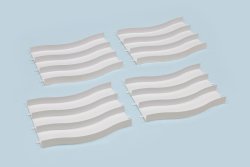 TAMIYA - Diritti Wave 3 Corsie Bianchi Per Pista Mini4WD (4)