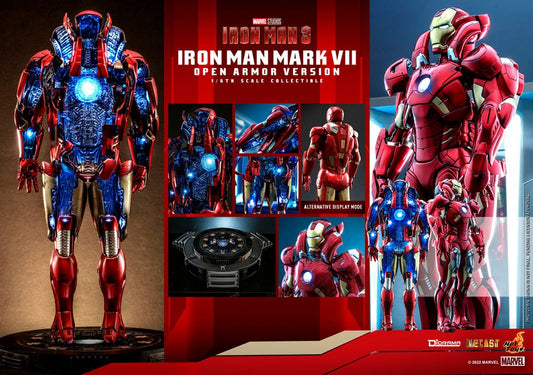 HOT TOYS - Marvel - Iron Man 3 Diorama 1:6 Action Doll Iron Man Mark VII (Open Armor Ver)