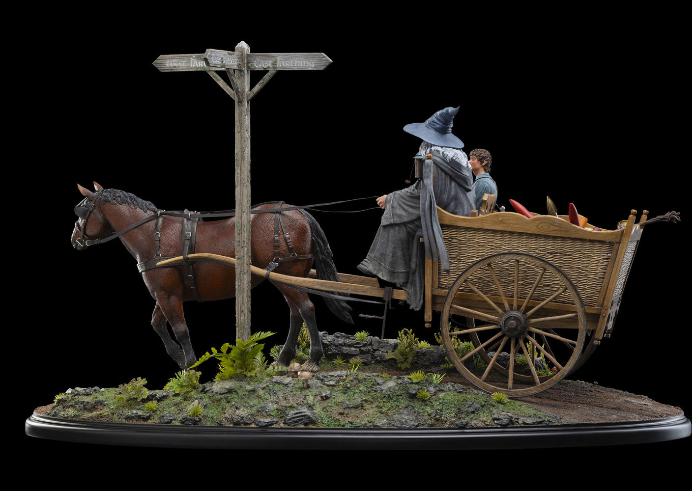 WETA COLLECTIBLES - The Lord of the Rings - Masters Collection - Gandalf & Frodo on Cart  1:6 Scale WW32111