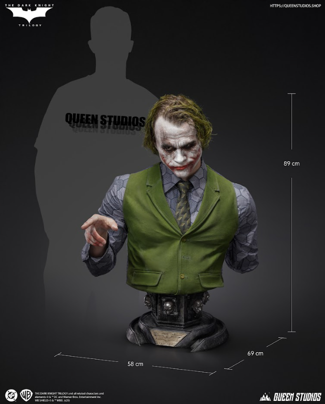 QUEEN STUDIOS - The Dark Knight: The Joker Life-Size Bust