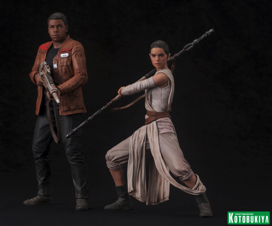 KOTOBUKIYA - Star Wars Rey & Finn Artfx Statue Two Pack