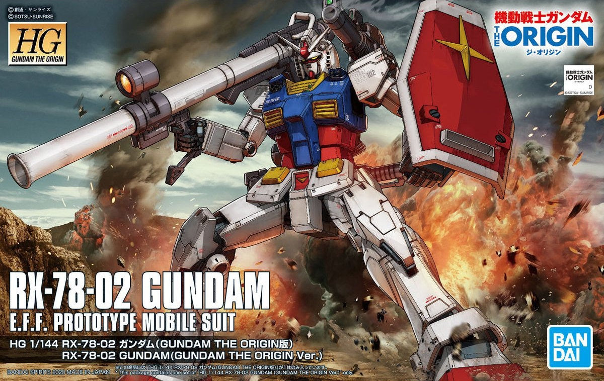 BANDAI MODEL KIT - GUNPLA - HG RX-78-02 GUNDAM THE ORIGIN #026 1/144