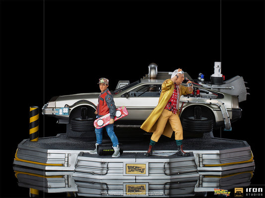 IRON STUDIO - Back to The Future Part II - DeLorean Full Set DeLuxe Art Scale 1:10