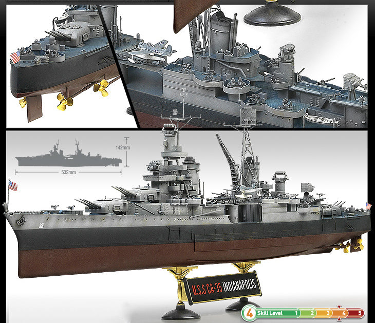 ACADEMY - USS CA-35 Indianapolis  1/350