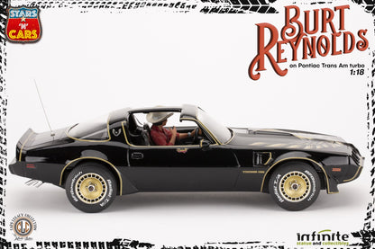 INFINITE STATUE - Burt Reynolds on Pontiac firebird trans am 1980 Stars 'n' cars 1:18 Resin Statue