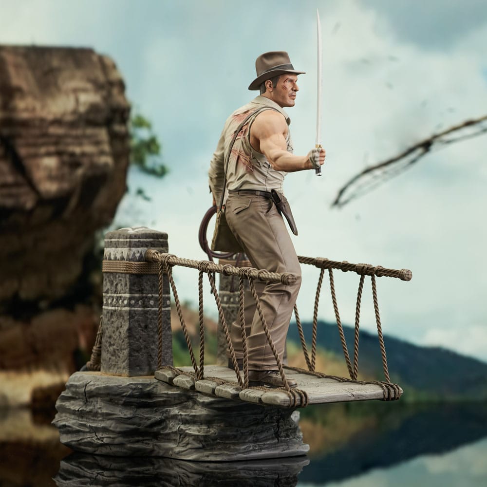 DIAMOND SELECT TOYS - Indiana Jones and The Temple of Doom DeLuxe Gallery Pvc Statue Rope Bridge 28 cm