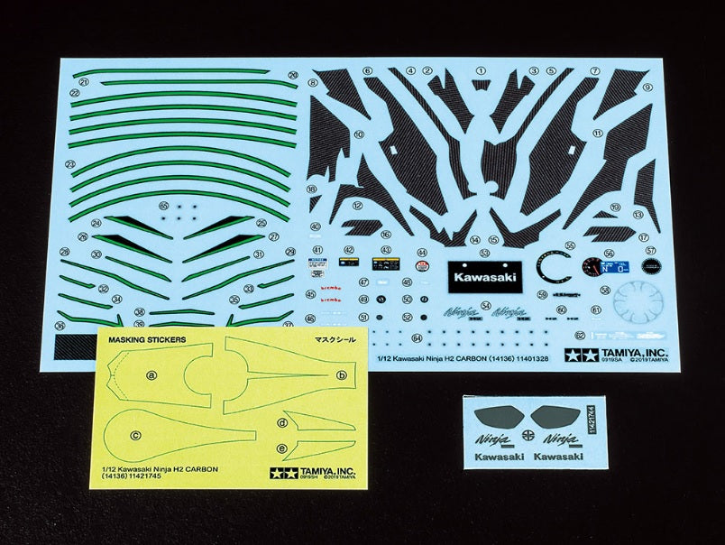 TAMIYA MODEL KIT - KAWASAKI NINJA H2 CARBON  1/12
