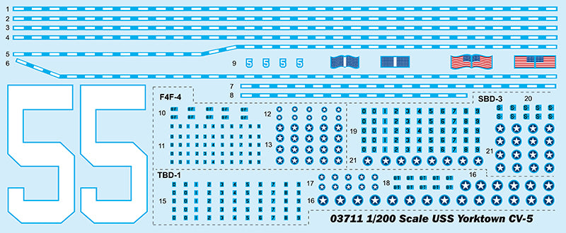 TRUMPETER MODEL KIT -  USS YORKTOWN CV-5 1/200