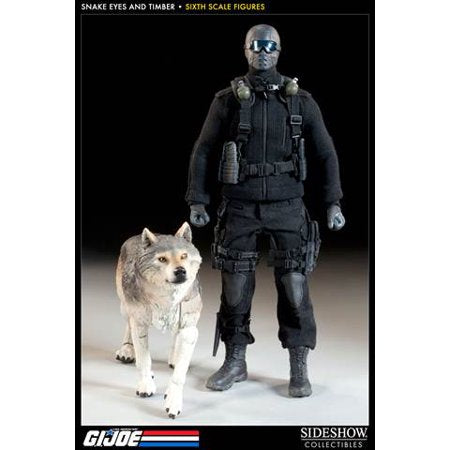 SIDESHOW - G.I. Joe Commando Snake Eyes with Timber 1:6 Action Doll