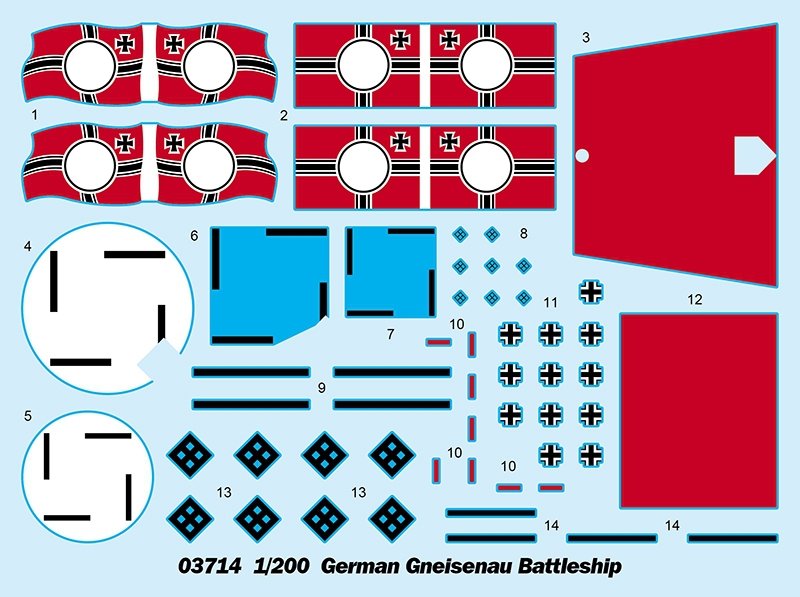 TRUMPETER - German Gneisenau Battleship  1/200