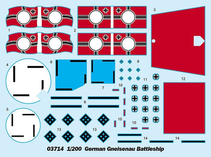 TRUMPETER - German Gneisenau Battleship  1/200