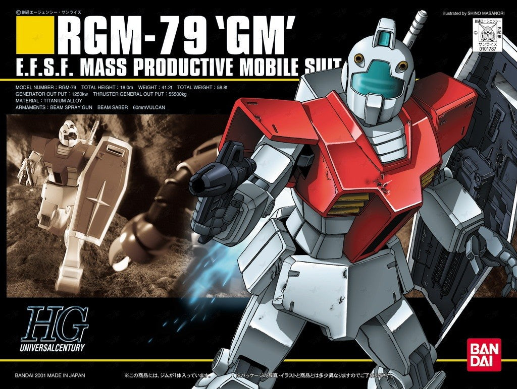 BANDAI MODEL KIT - Gunpla - HG Universal Century - RGM-79 GM #020 1/144