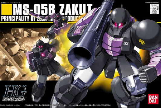 BANDAI - Gunpla - HG Universal Century - MS-05B Zaku I Black Trinity #068 1/144