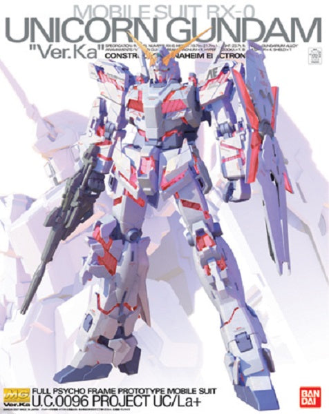 BANDAI - Gunpla - MG Gundam Unicorn Ver.Ka. 1/100