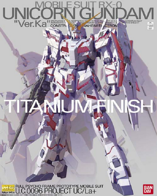 BANDAI - Gunpla - MG Gundam Unicorn Titanium Finish Ver.Ka. 1/100