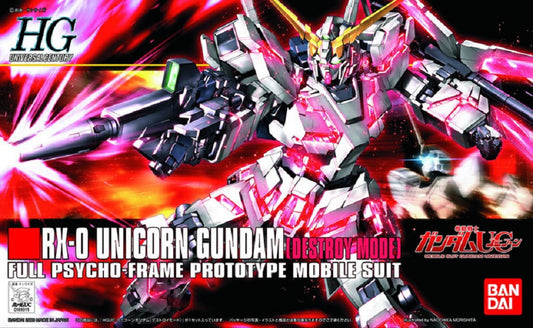 BANDAI - Gunpla - HG Universal Century - RX-0 Unicorn Gundam [Destroy] #100 1/144