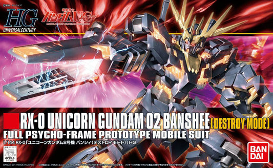 BANDAI MODEL KIT - Gunpla - HG Universal Century - RX-0 Unicorn Gundam 02 Banshee [Destroy Mode] #134 1/144