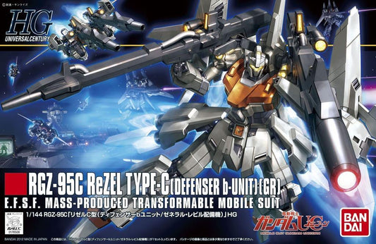 BANDAI - Gunpla - HG Universal Century - RGZ-95C ReZel Type-C [Defense B] #142 1/144