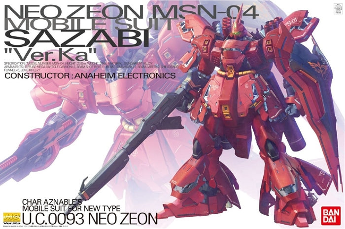 BANDAI MODEL KIT - Gunpla - MG Sazabi MS-04 Ver.Ka. 1/100