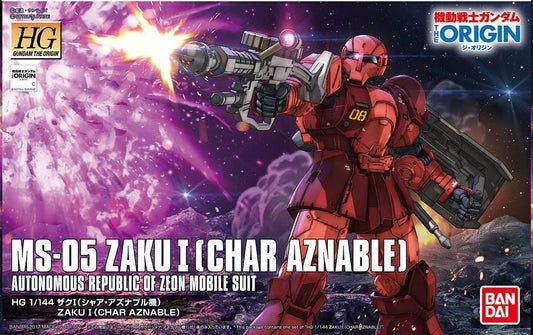 BANDAI - Gunpla - HG Origin - MS-05 Zaku I Char'S Aznable #015 1/144