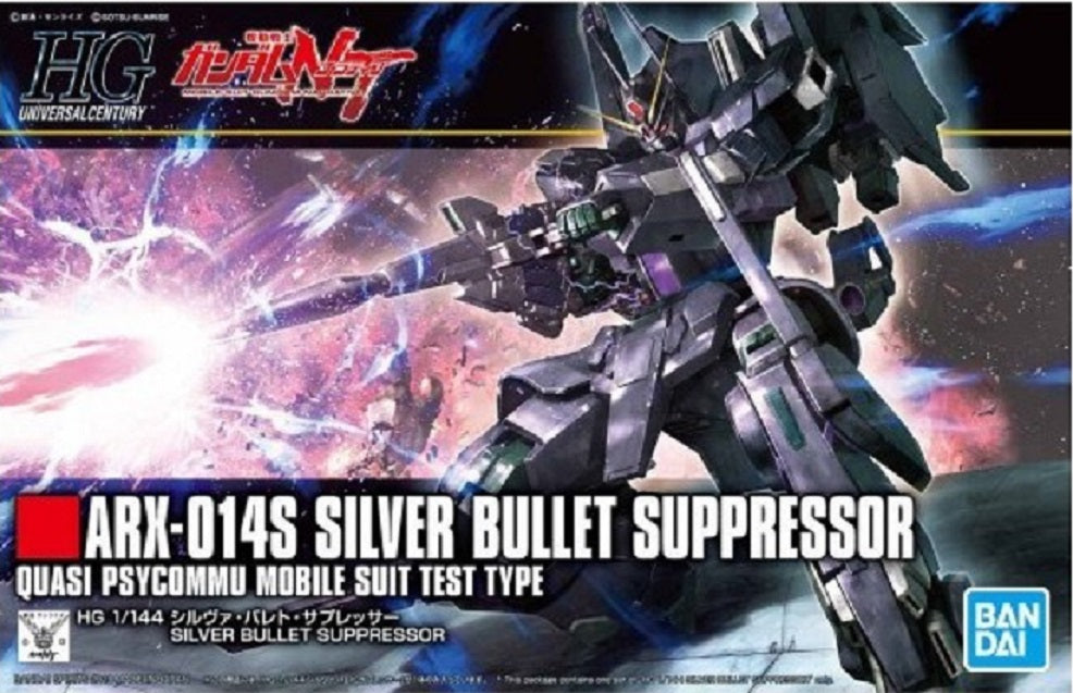 BANDAI MODEL KIT  - Gunpla - HG Universal Century - ARX-014S Silver Bullet Suppressor #225 1/144