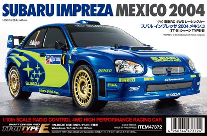 TAMIYA - SUBARU IMPREZA WRC Mexico 2004 Telaio TT-01E 4WD 1/10 RC