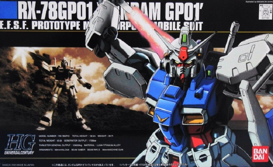 BANDAI MODEL KIT - GUNPLA - HG UNIVERSAL  CENTURY - RX-78GP01 GP01 ZEPHYRANTHES #013 1/144