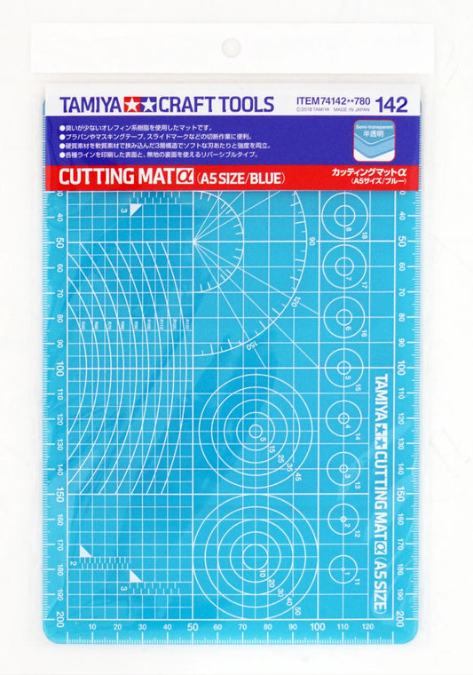 TAMIYA - Tappetino per Taglierino A5 Blu - Cutting Mat a (A5 Size/Blue)  74142