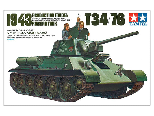 TAMIYA MODEL KIT -  T-34/76 - 1943 Production Model  1/35