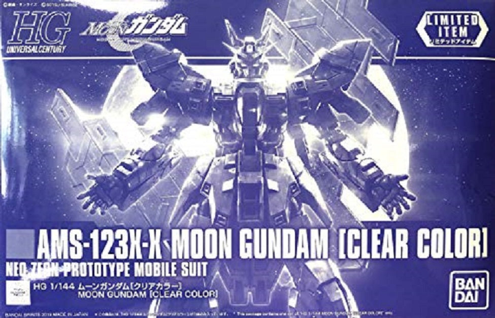 BANDAI - Gunpla - HG Universal Century - AMS-123X Moon Gundam [Clear Color] - Limited Item 1/144