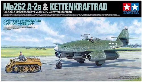 TAMIYA -  Messerschmitt Me262 A-2a With Kettenkraftrad  1/48