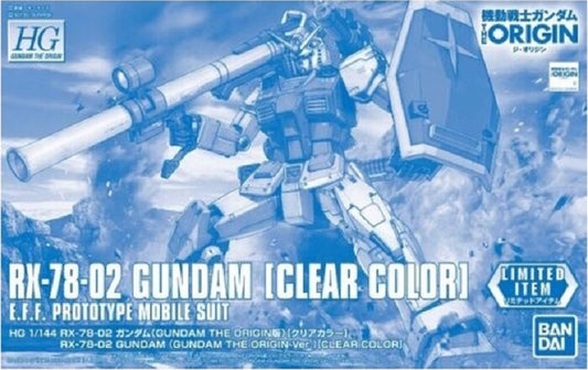 BANDAI MODEL KIT - GUNPLA - HG GUNDAM RX-78-2 ORIGIN CLEAR COLOR 1/144