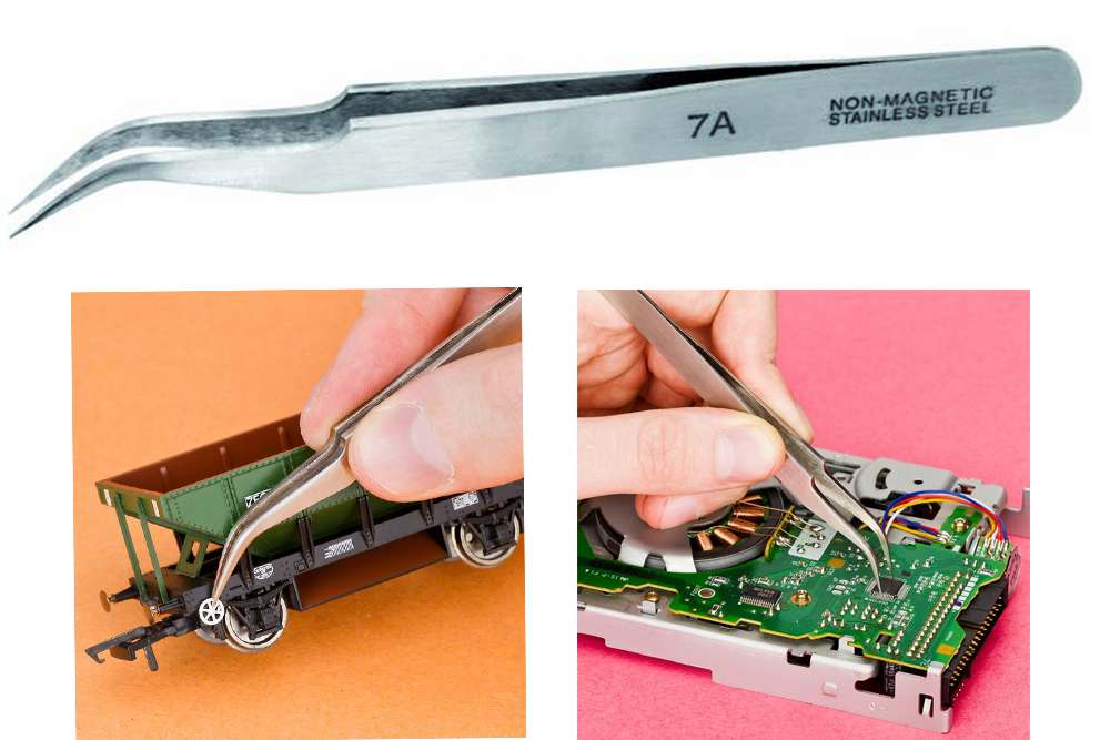 VALLEJO - Extra Fine Curved Tweezers