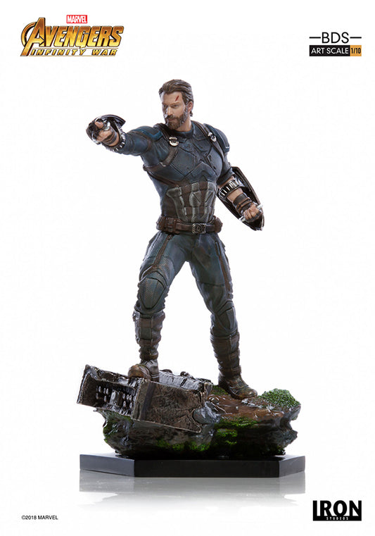 IRON STUDIO - Marvel - Avengers Infinity War - Marvel - Captain America Battle Diorama Set 1:10