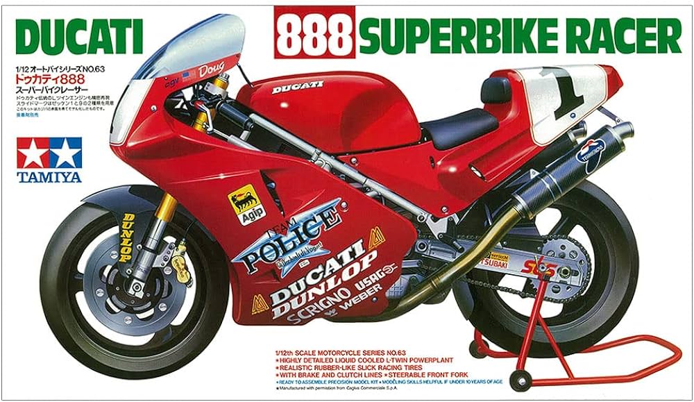 TAMIYA MODEL KIT - Ducati 888 Superbike Racer  1/12