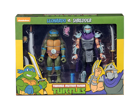 NECA - Nickelodeon - Teenager Mutant Ninja - Leonardo vs Shredder Action Figure
