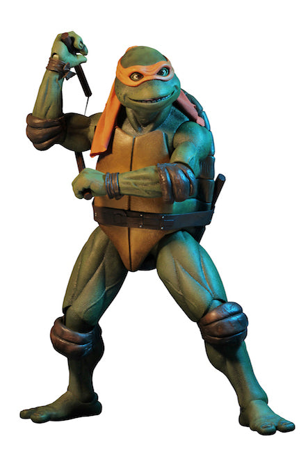 NECA - TMNT Teenager Mutant Ninja Turtles 1990 Movie Michelangelo 1:4 Action Figure