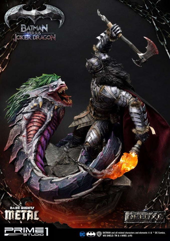 PRIME 1 STUDIOS - Dc Comics - Batman vs Joker Dragon DeLuxe Metal Statue