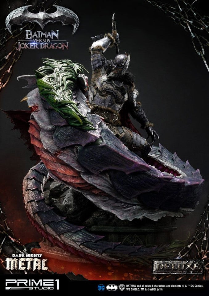 PRIME 1 STUDIOS - Dc Comics - Batman vs Joker Dragon DeLuxe Metal Statue