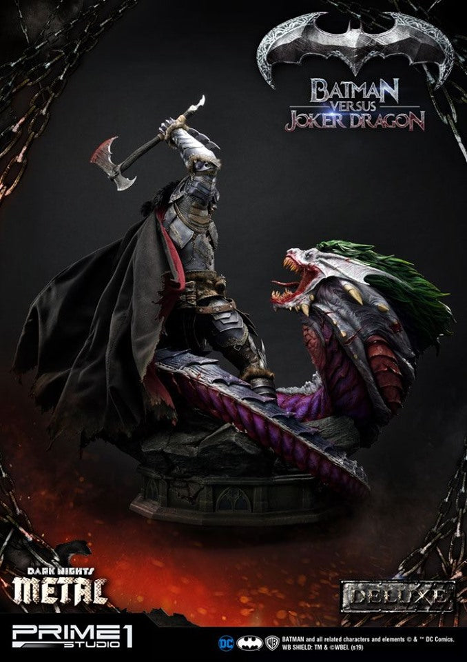 PRIME 1 STUDIOS - Dc Comics - Batman vs Joker Dragon DeLuxe Metal Statue