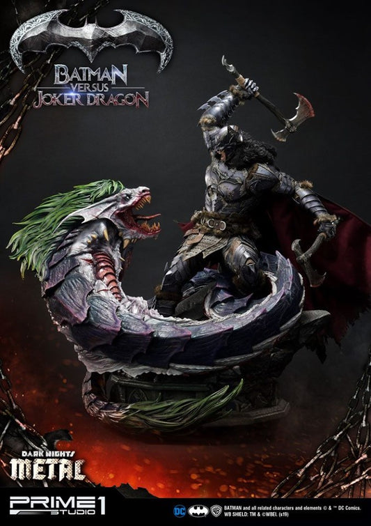 PRIME 1 STUDIOS - Dc Comics - Batman vs Joker Dragon Metal Statue