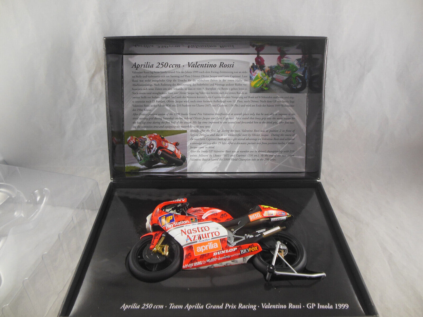 MINICHAMPS - Aprilia 250 Gran Premio Racing Valentino Rossi Imola 1999