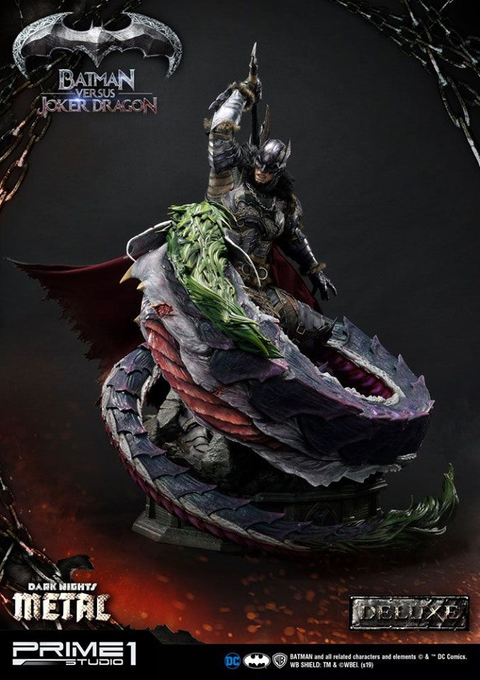 PRIME 1 STUDIOS - Dc Comics - Batman vs Joker Dragon DeLuxe Metal Statue