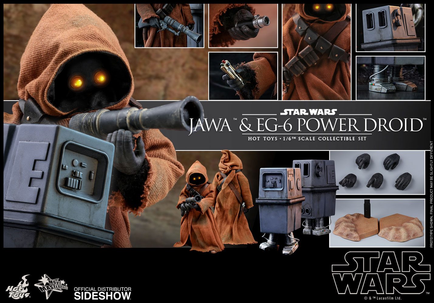 HOT TOYS - Star Wars 4 Jawa & EG-6 Power Droid 1:6 Action Doll Set MMS554