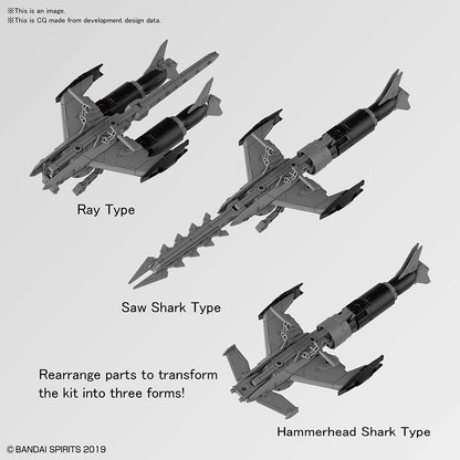 BANDAI - 30MM - Extended Armament Vehicle [Attack Submarine] Light Gray EV-05