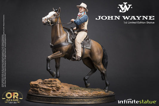 INFINITE STATUE - Jhon Wayne on Horse Old & Rare 1:6 Resin Statue